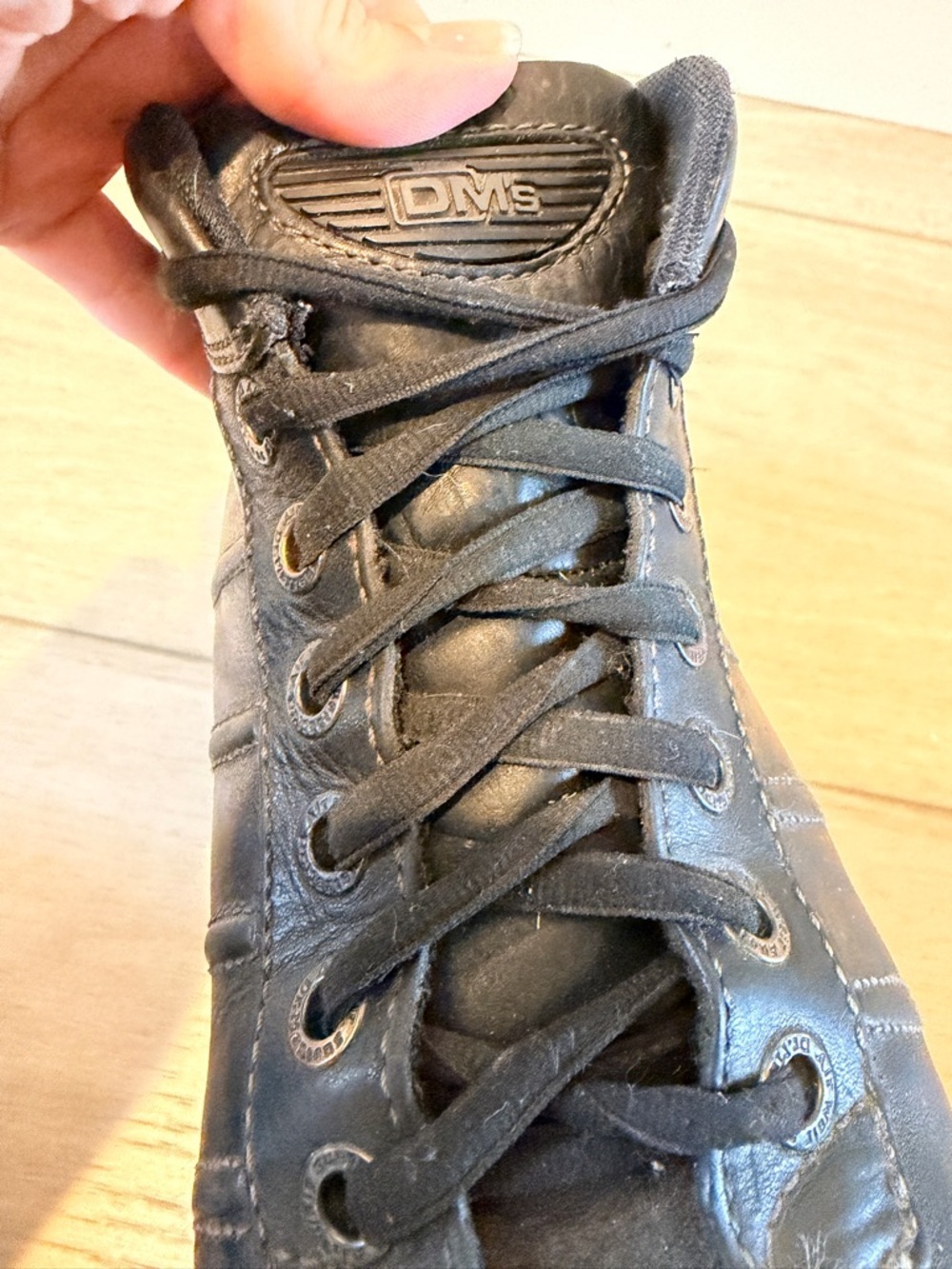 Dr. Martens Men's US 9 Vintage 90s Chunky Platform Shoes Goth Black Leather Rare - Picture 5 of 9